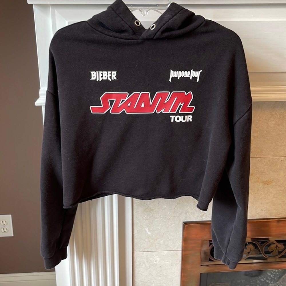 Justin Bieber H&M Hooded Cropped Sweatshirt